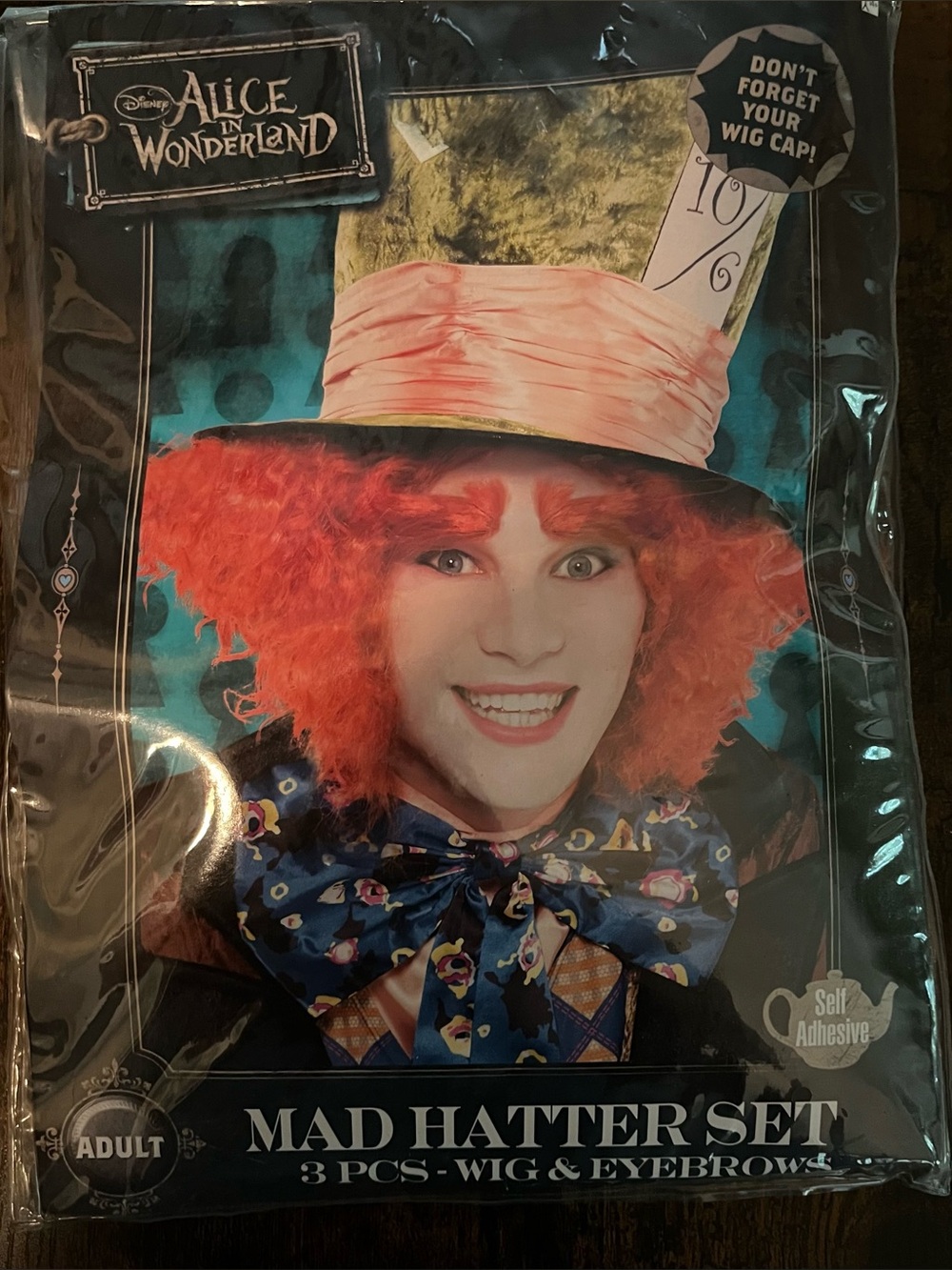 Adult Halloween Wig Mad Hatter Alice in Wonderland Orange Wig NEW